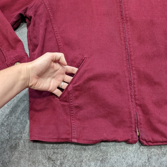 Cross Colours Crafted in South Central L.A Burgundy cotton oversize denim XL - Picture 5 of 12